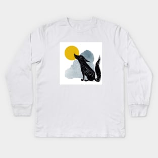 Support Ukraine Wolf Kids Long Sleeve T-Shirt